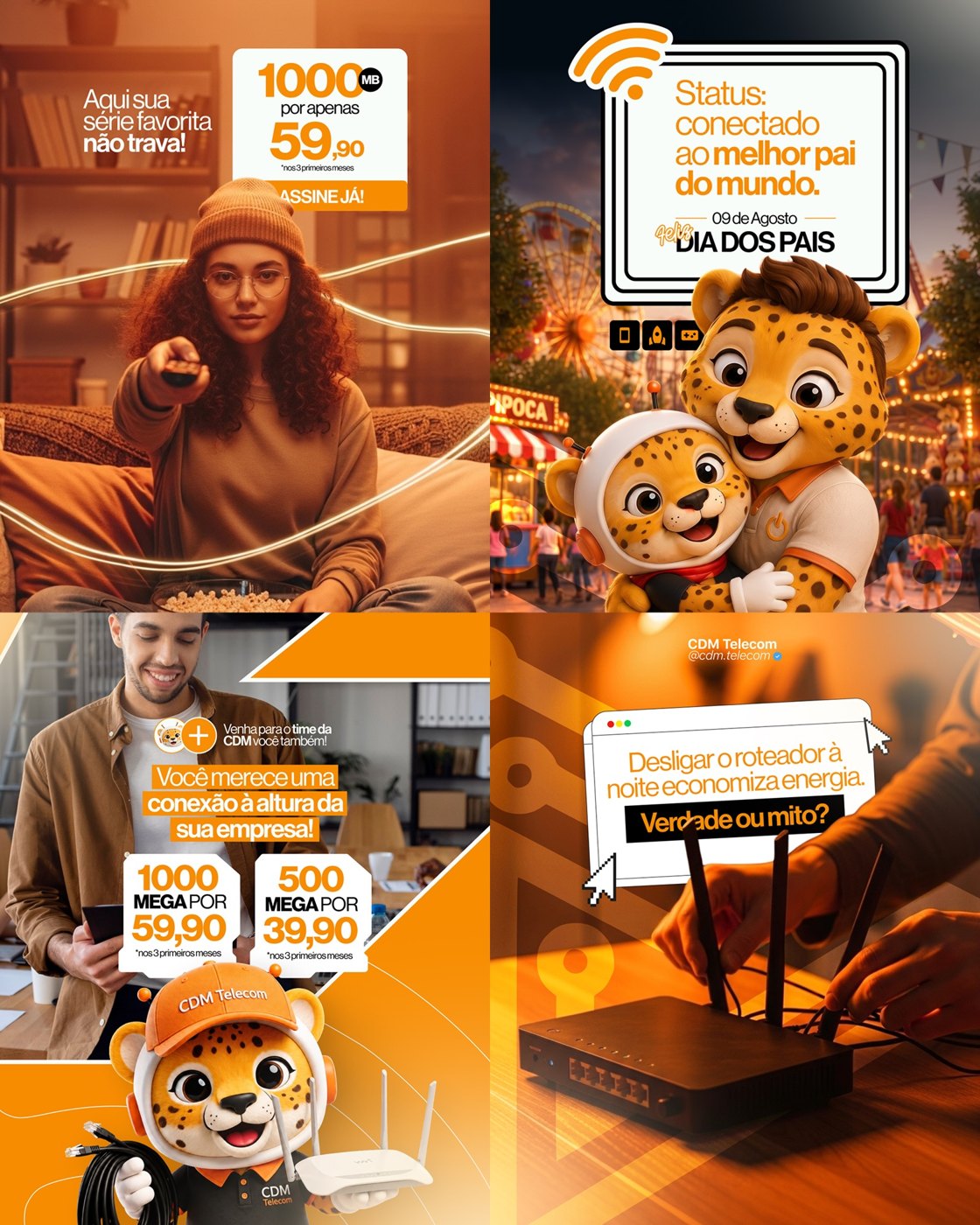 CDM Telecom — Mascote e oferta de conversão