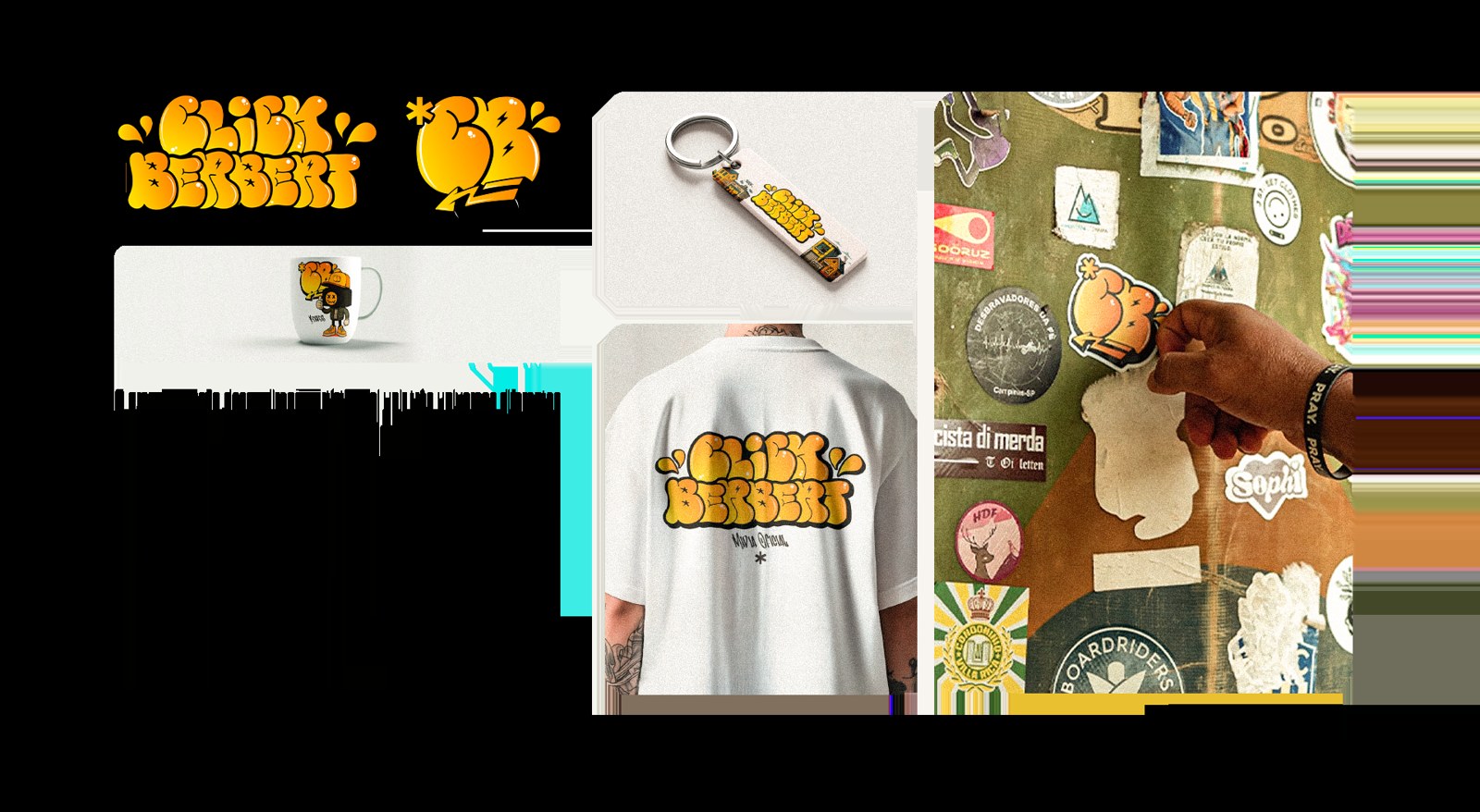 Click Berbert — Merch e materiais de marca